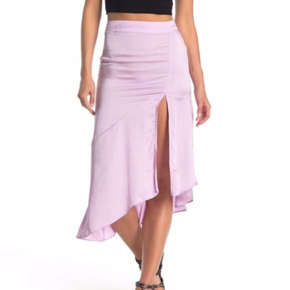Free People Lola Asymmetrical Slit Skirt. 0 - Picture 3 of 8